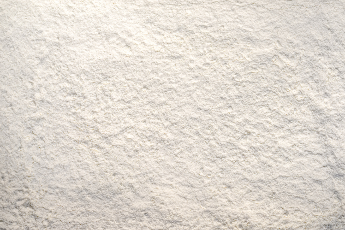 white powder background.